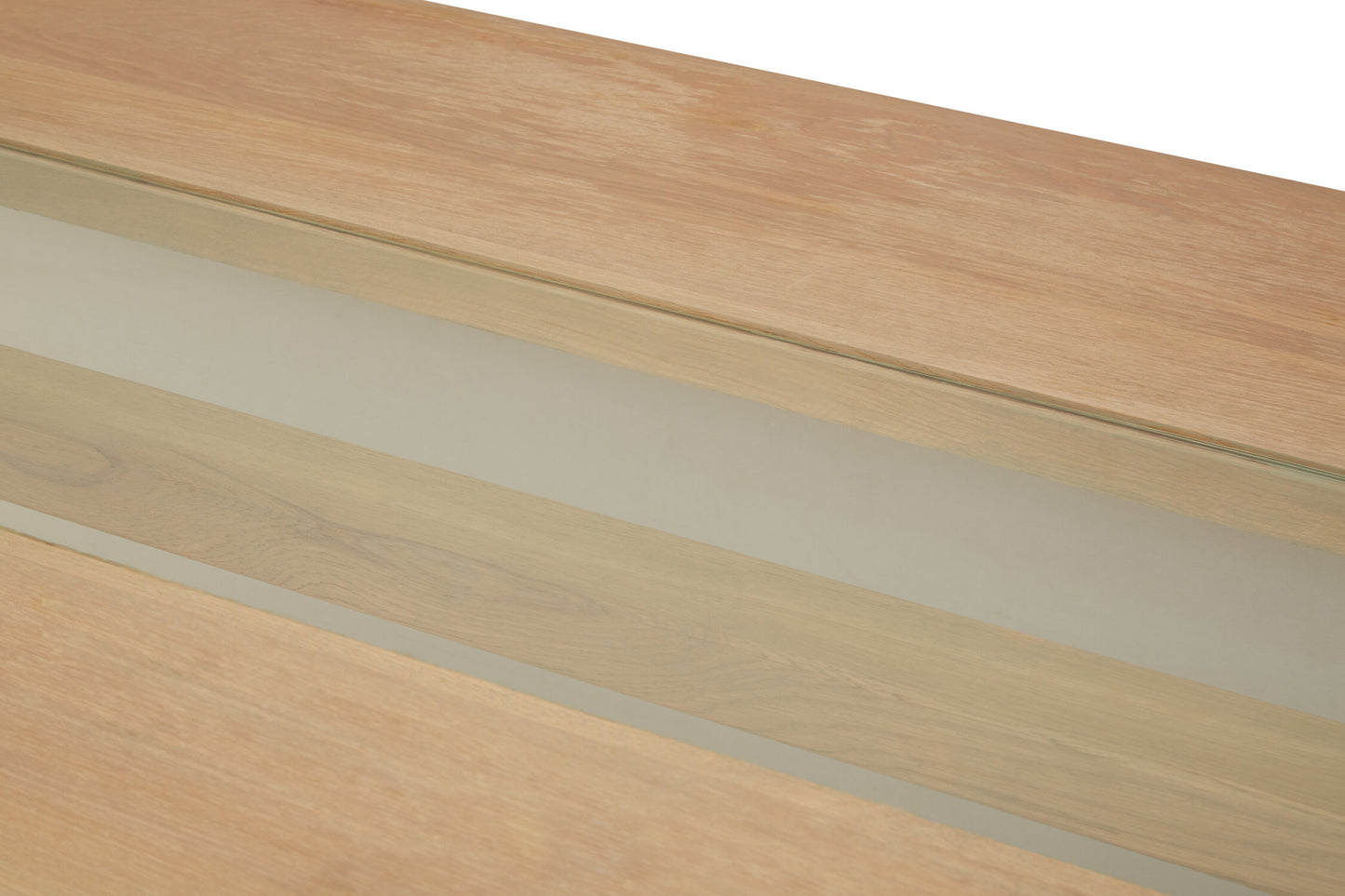 Austin Washed Grey Oak Wood and Glass Dining Table