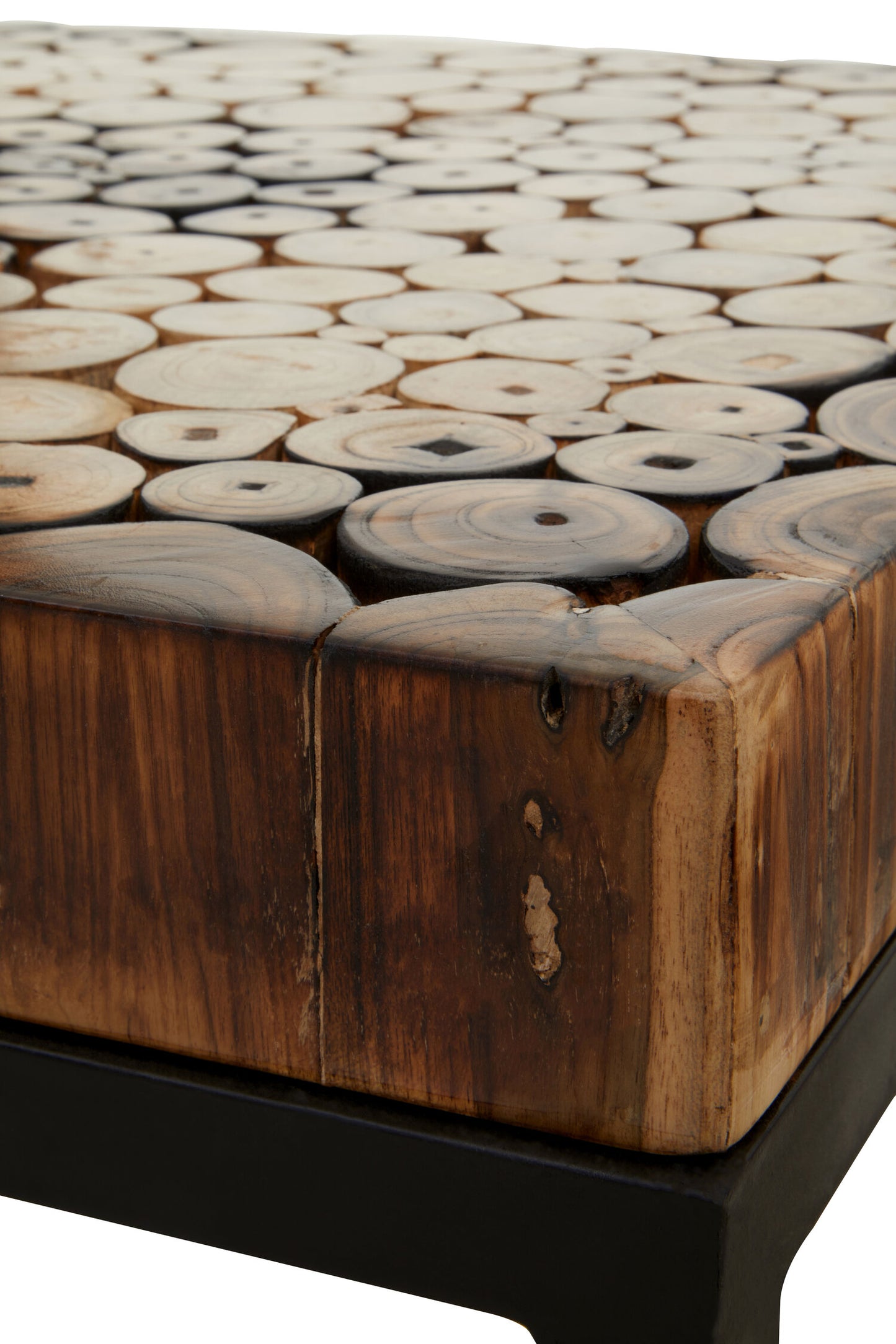 Bankok Mosaic Teak Wood Set Of 3 Nesting Tables