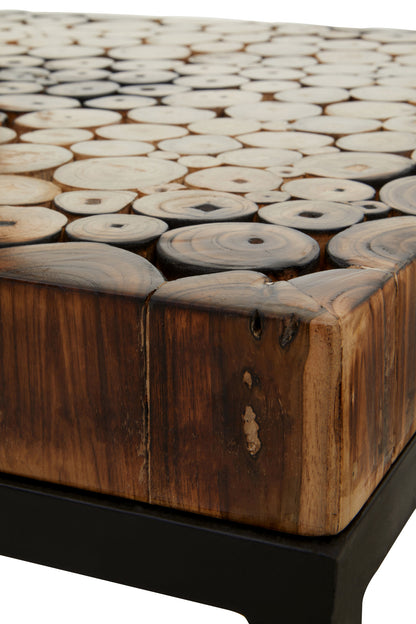 Bankok Mosaic Teak Wood Set Of 3 Nesting Tables
