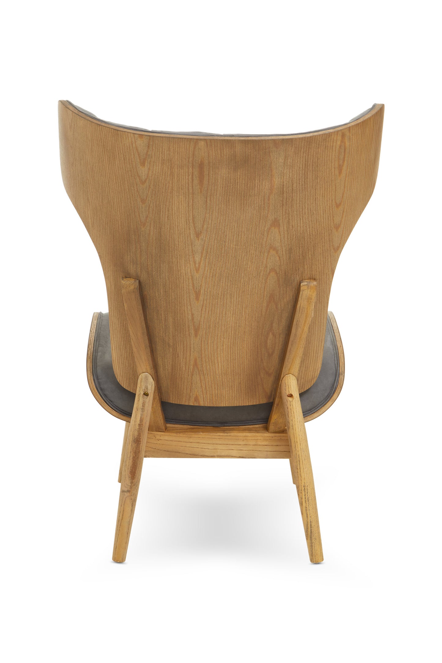 Stefan Grey Velvet Retro Chair Wing Back Chair