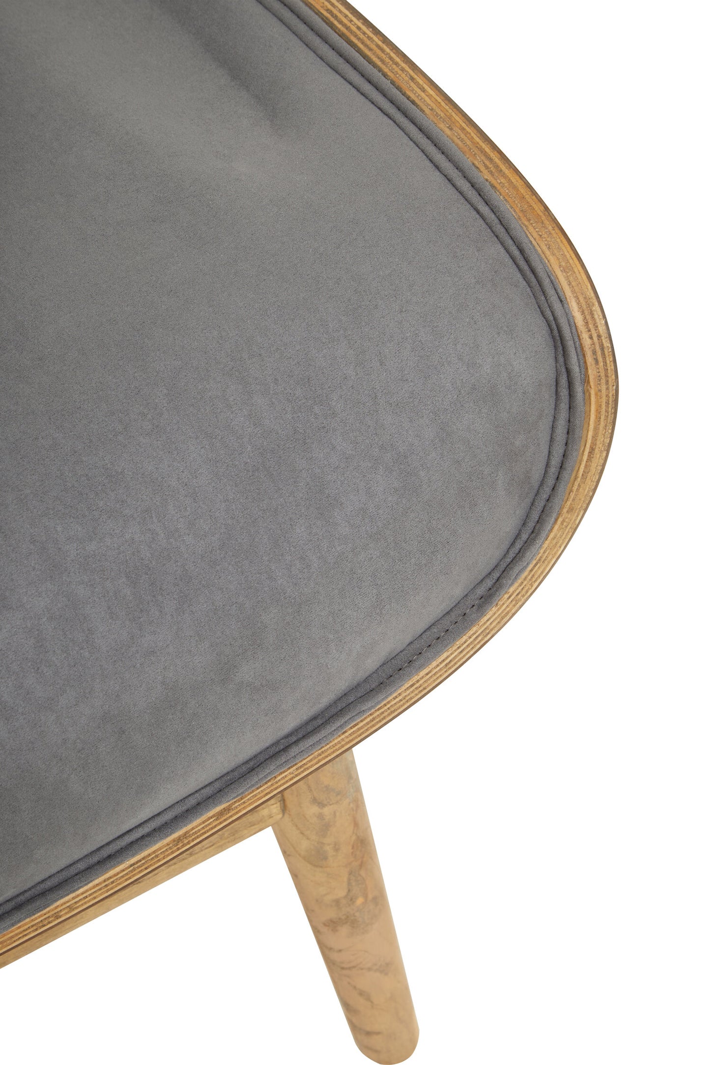 Stefan Grey Velvet Retro Chair Wing Back Chair