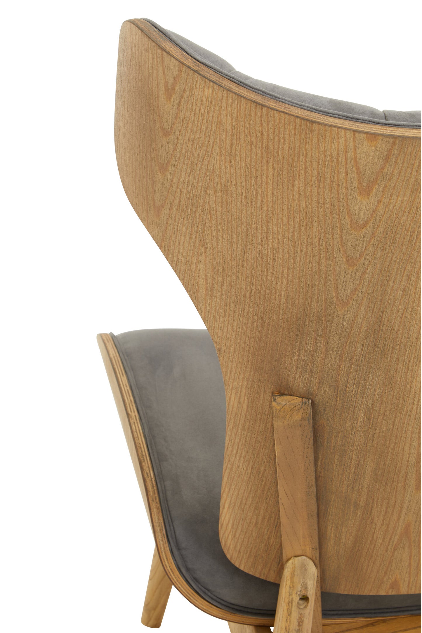Stefan Grey Velvet Retro Chair Wing Back Chair