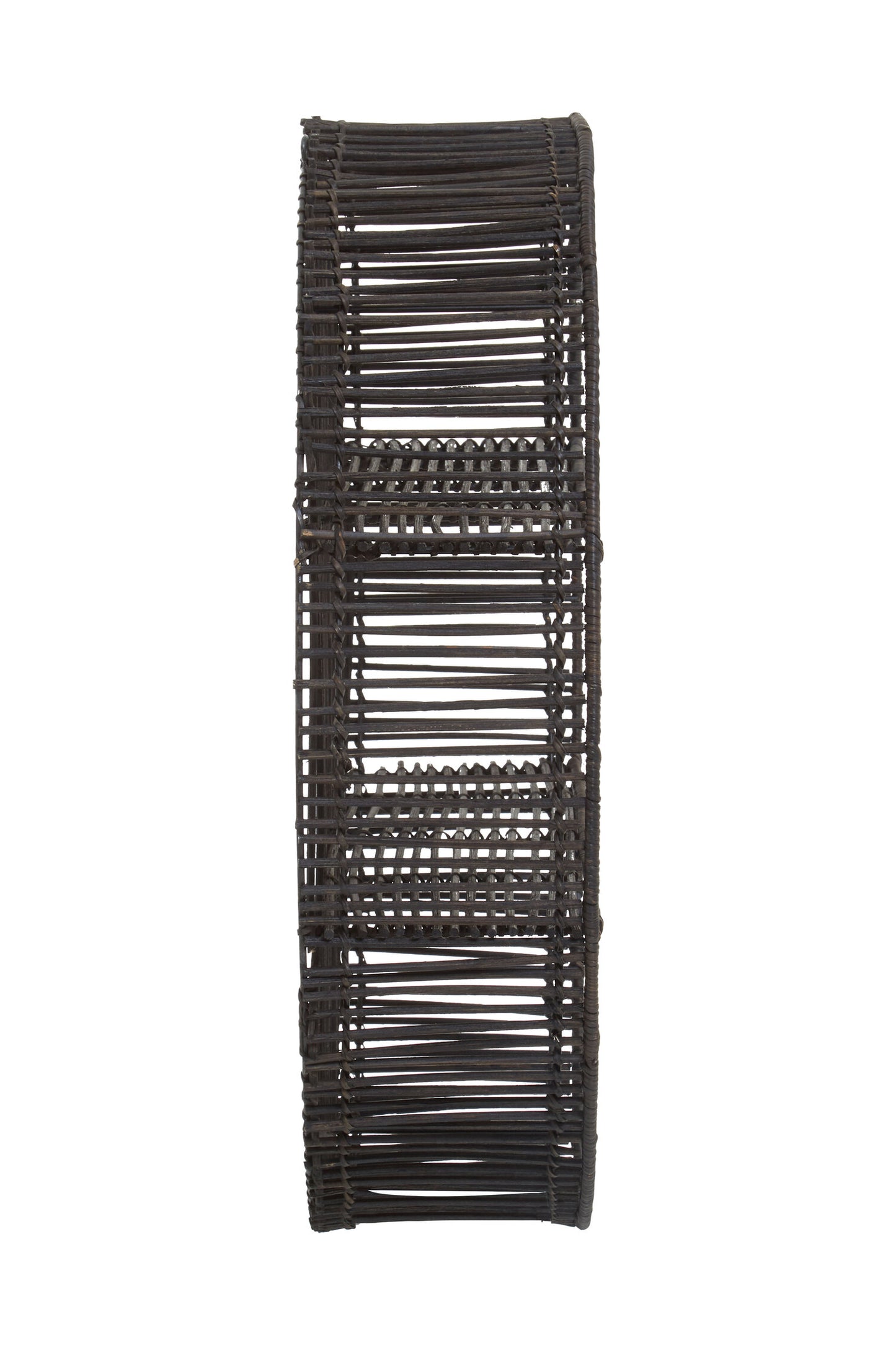 Congo Large Black Rattan Wall Shelf