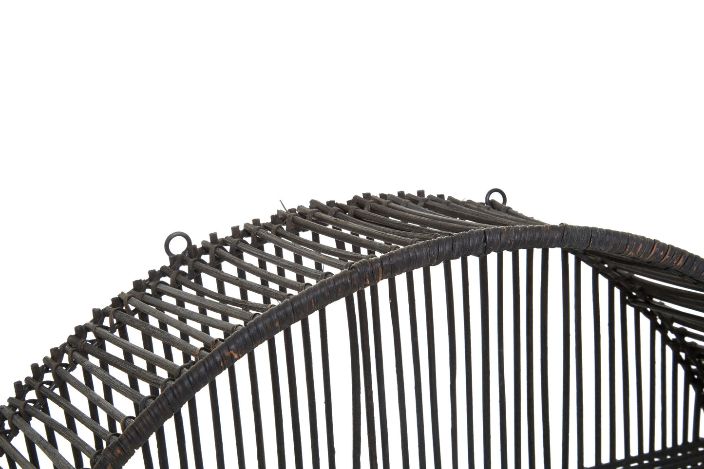 Congo Large Black Rattan Wall Shelf