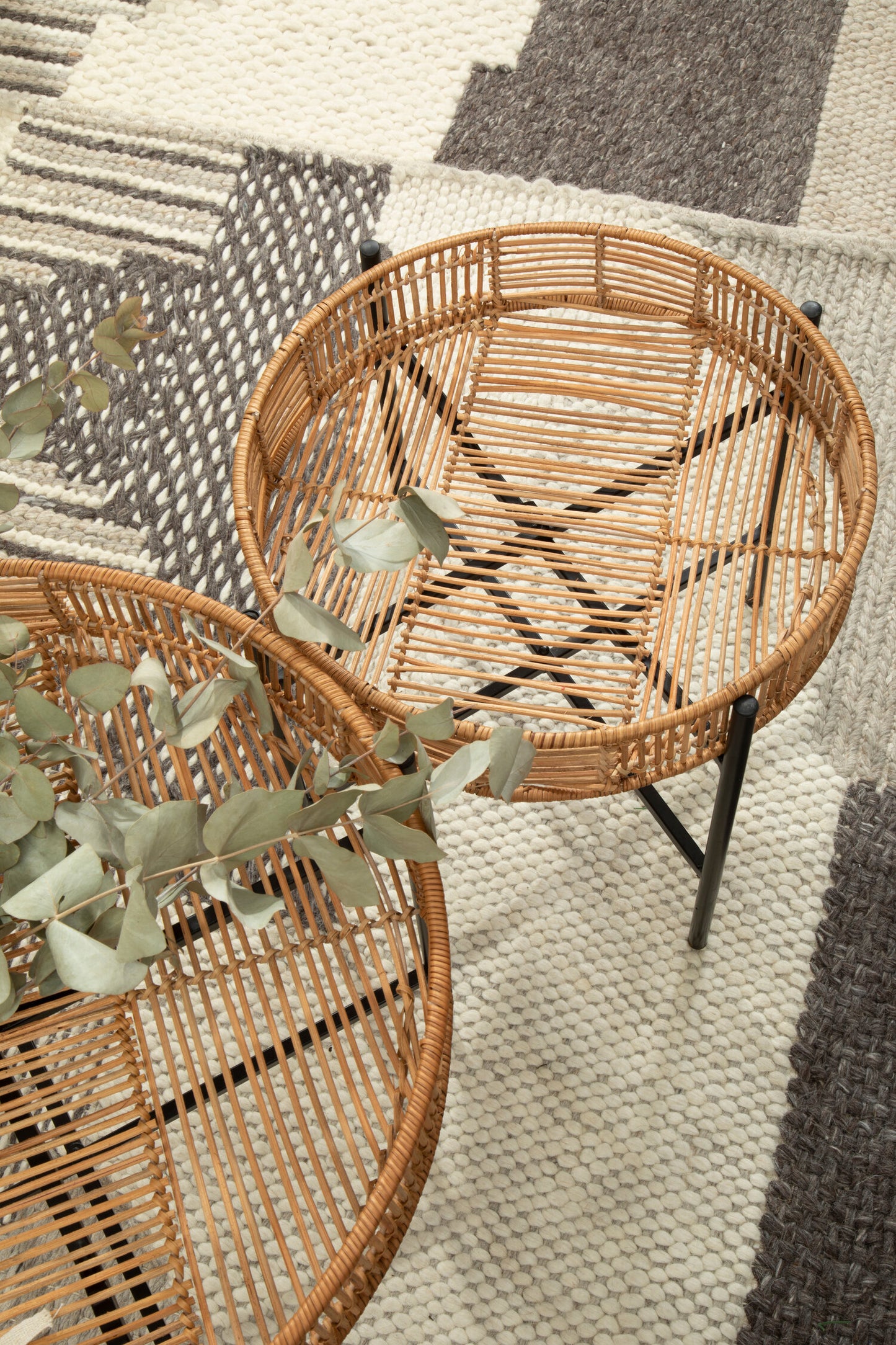 Congo Set Of 2 Natural Rattan Side Tables