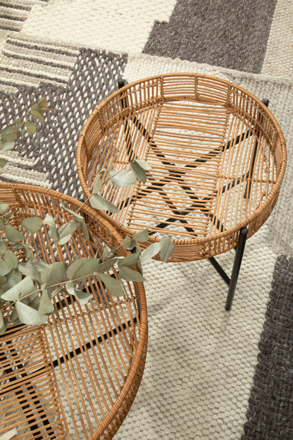 Congo Set Of 2 Natural Rattan Side Tables