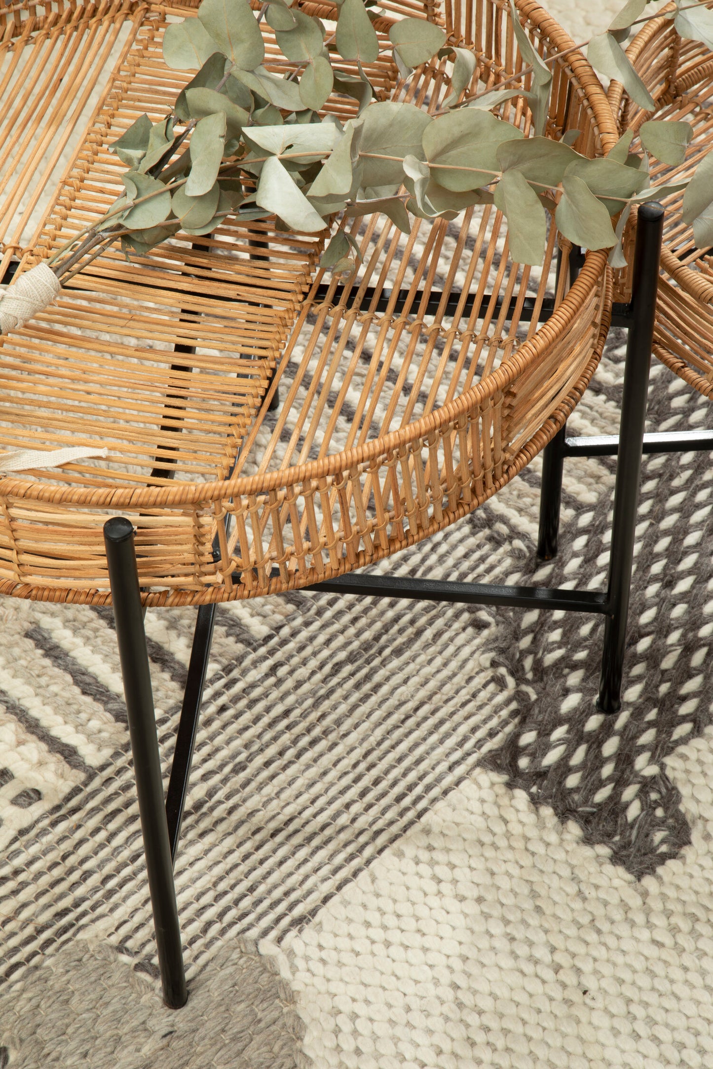 Congo Set Of 2 Natural Rattan Side Tables