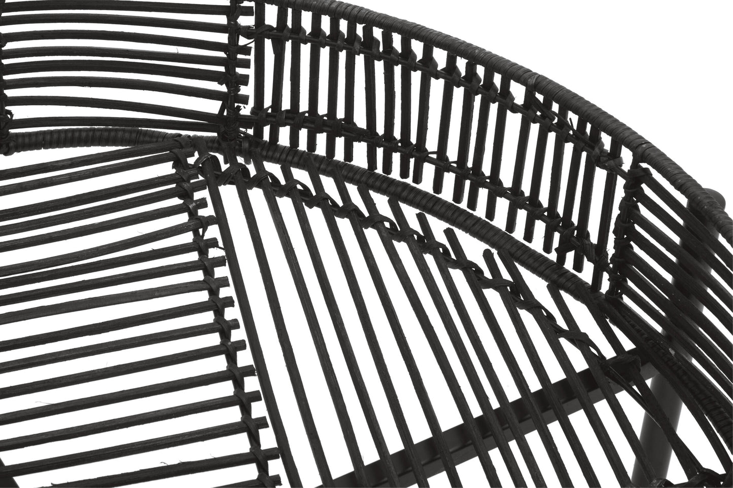 Congo Set Of 2 Black Rattan Side Tables
