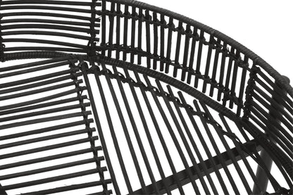 Congo Set Of 2 Black Rattan Side Tables