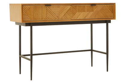 Antonio Natural Finish Console Table with 2 Drawers