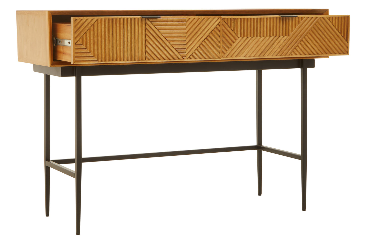 Antonio Natural Finish Console Table with 2 Drawers