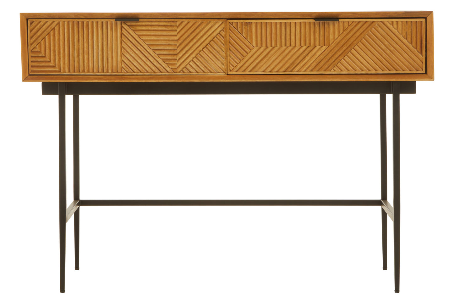 Antonio Natural Finish Console Table with 2 Drawers