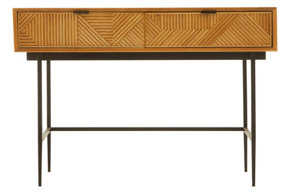 Antonio Natural Finish Console Table with 2 Drawers
