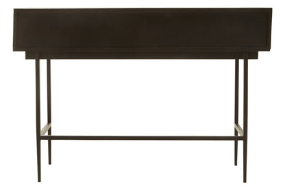Antonio Black Finish Console Table with 2 Drawers