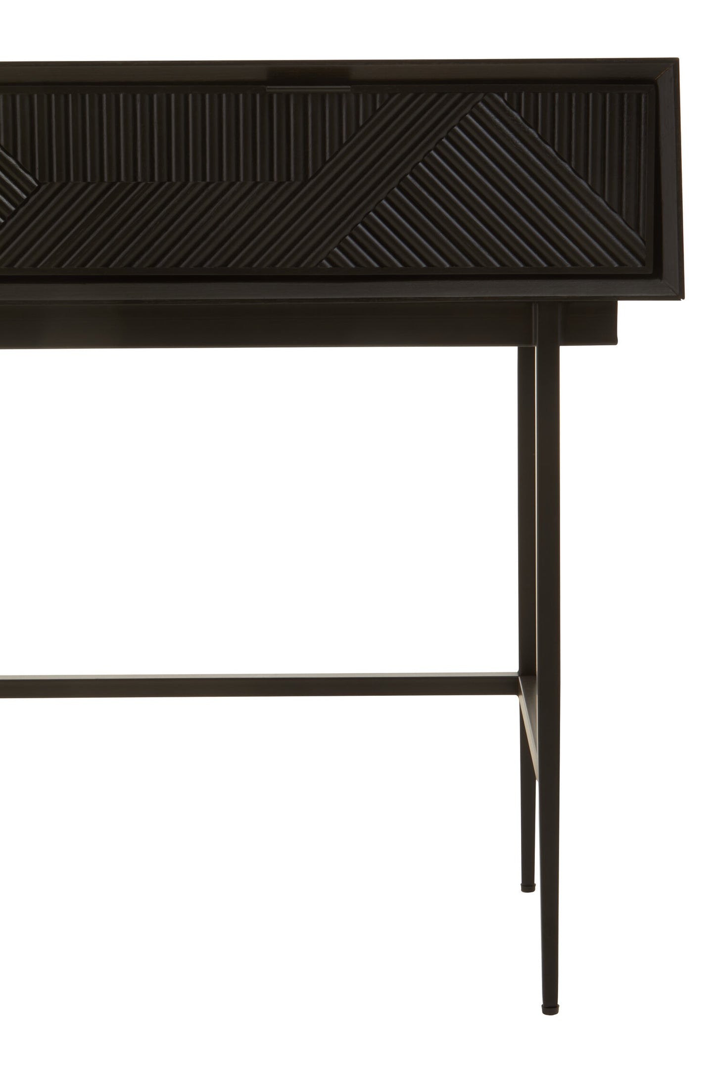 Antonio Black Finish Console Table with 2 Drawers