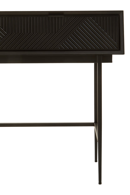 Antonio Black Finish Console Table with 2 Drawers