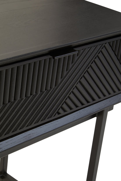 Antonio Black Finish Console Table with 2 Drawers