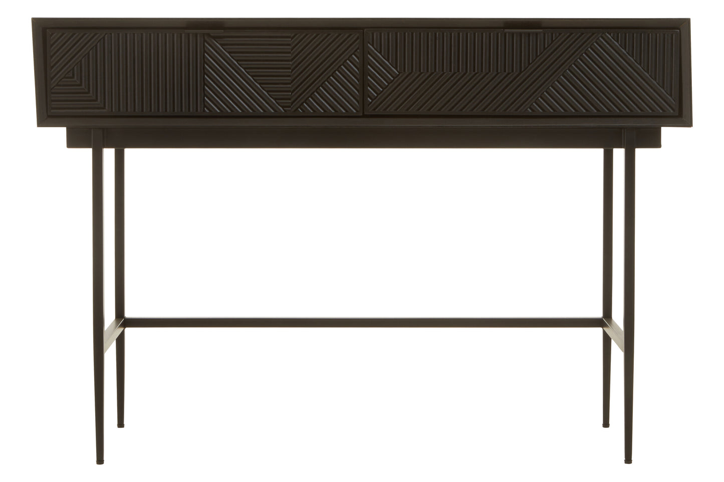 Antonio Black Finish Console Table with 2 Drawers
