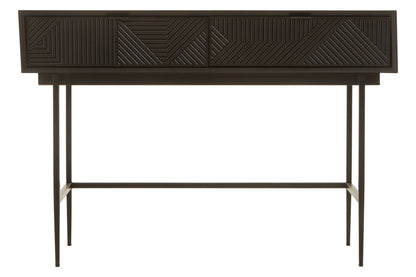 Antonio Black Finish Console Table with 2 Drawers