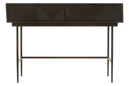 Antonio Black Finish Console Table with 2 Drawers