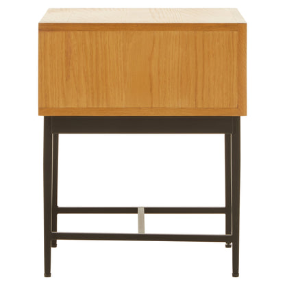 Antonio Natural Finish Side Table with 1 Drawer