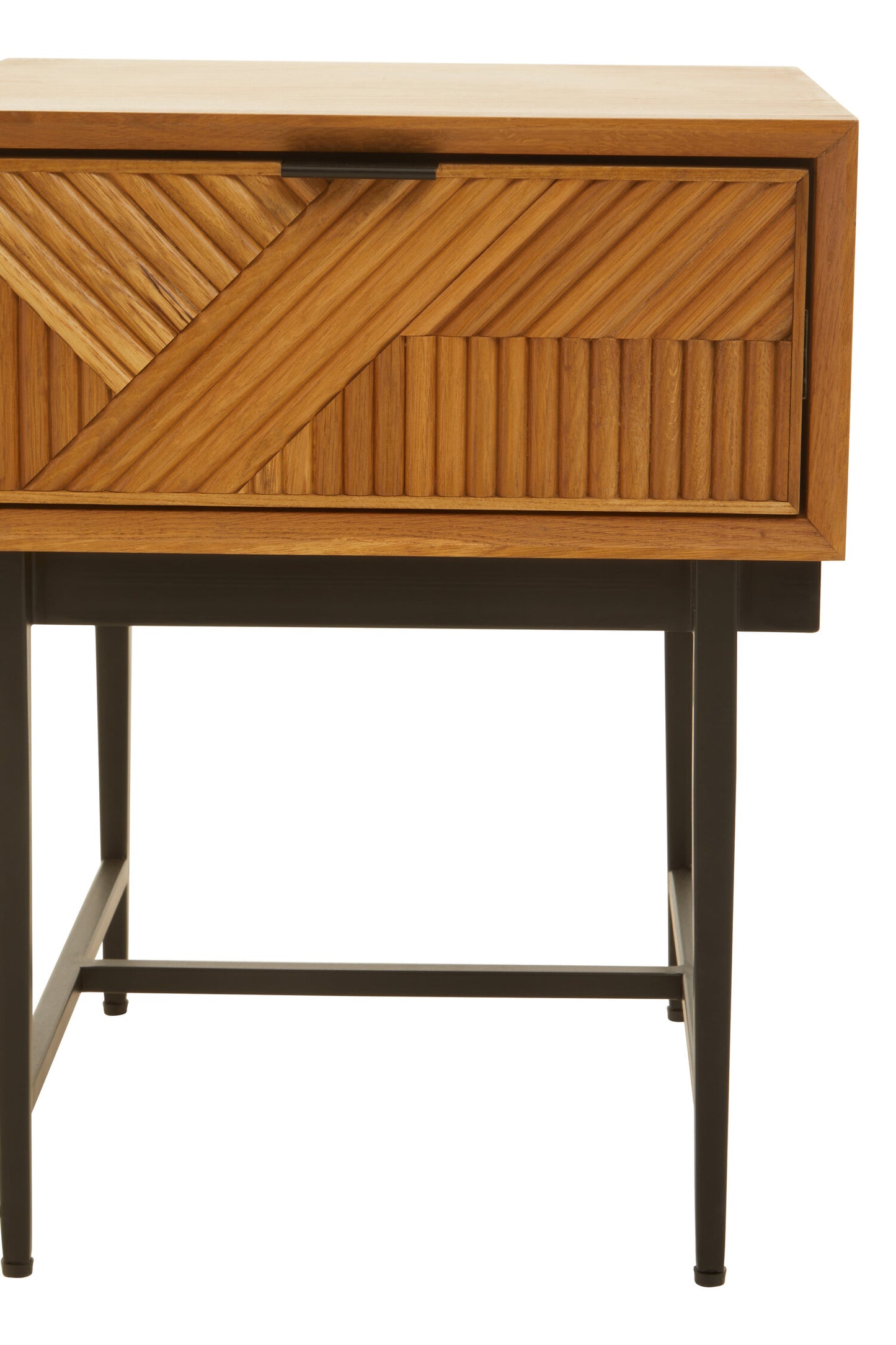 Antonio Natural Finish Side Table with 1 Drawer