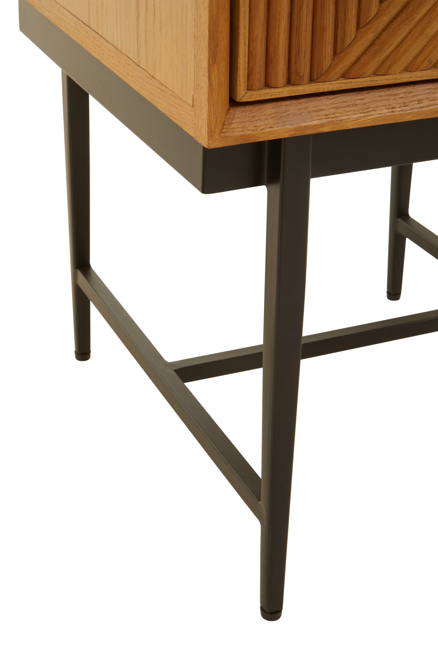 Antonio Natural Finish Side Table with 1 Drawer