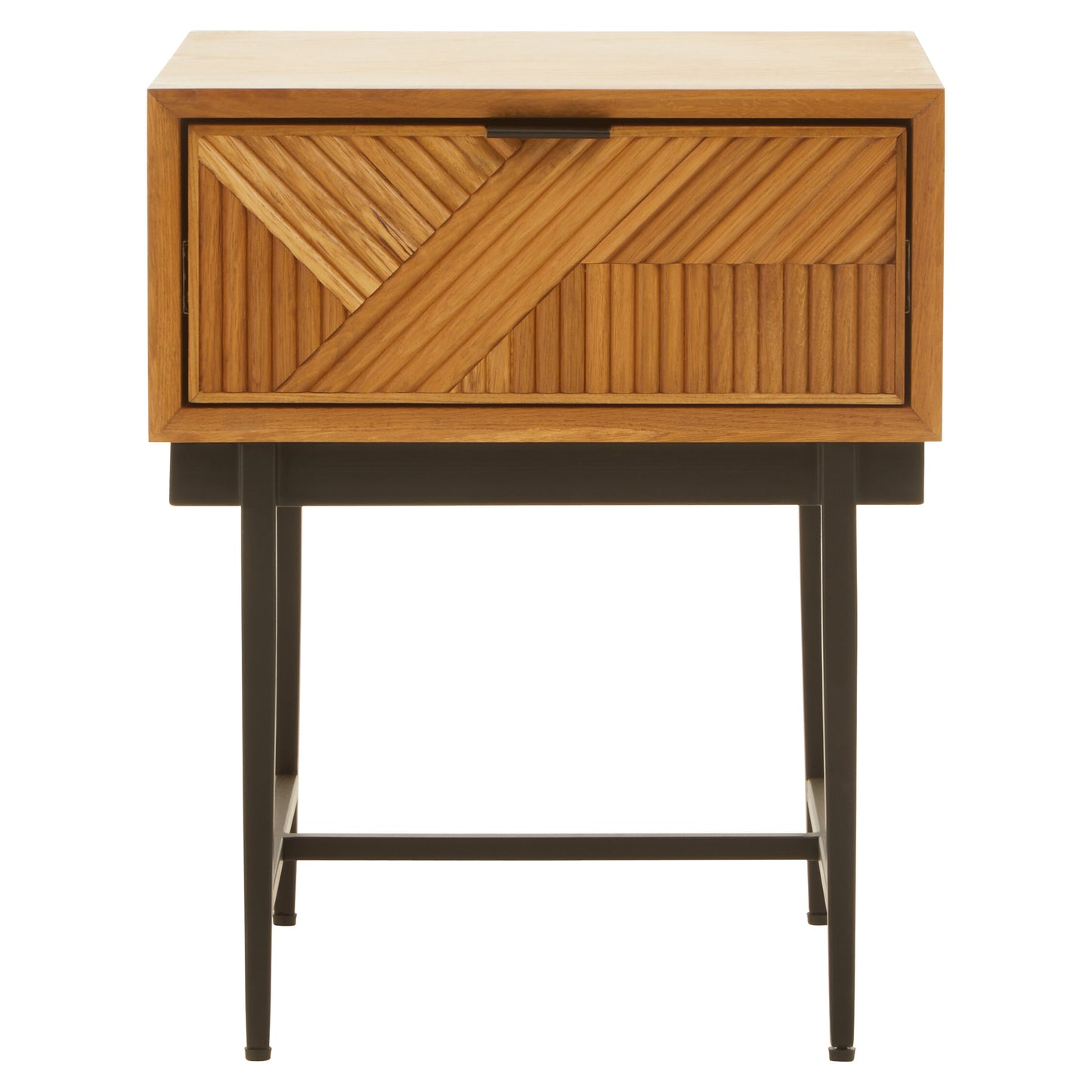 Antonio Natural Finish Side Table with 1 Drawer