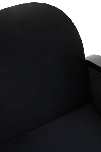 Ballo Black Velvet and Rattan Armchair