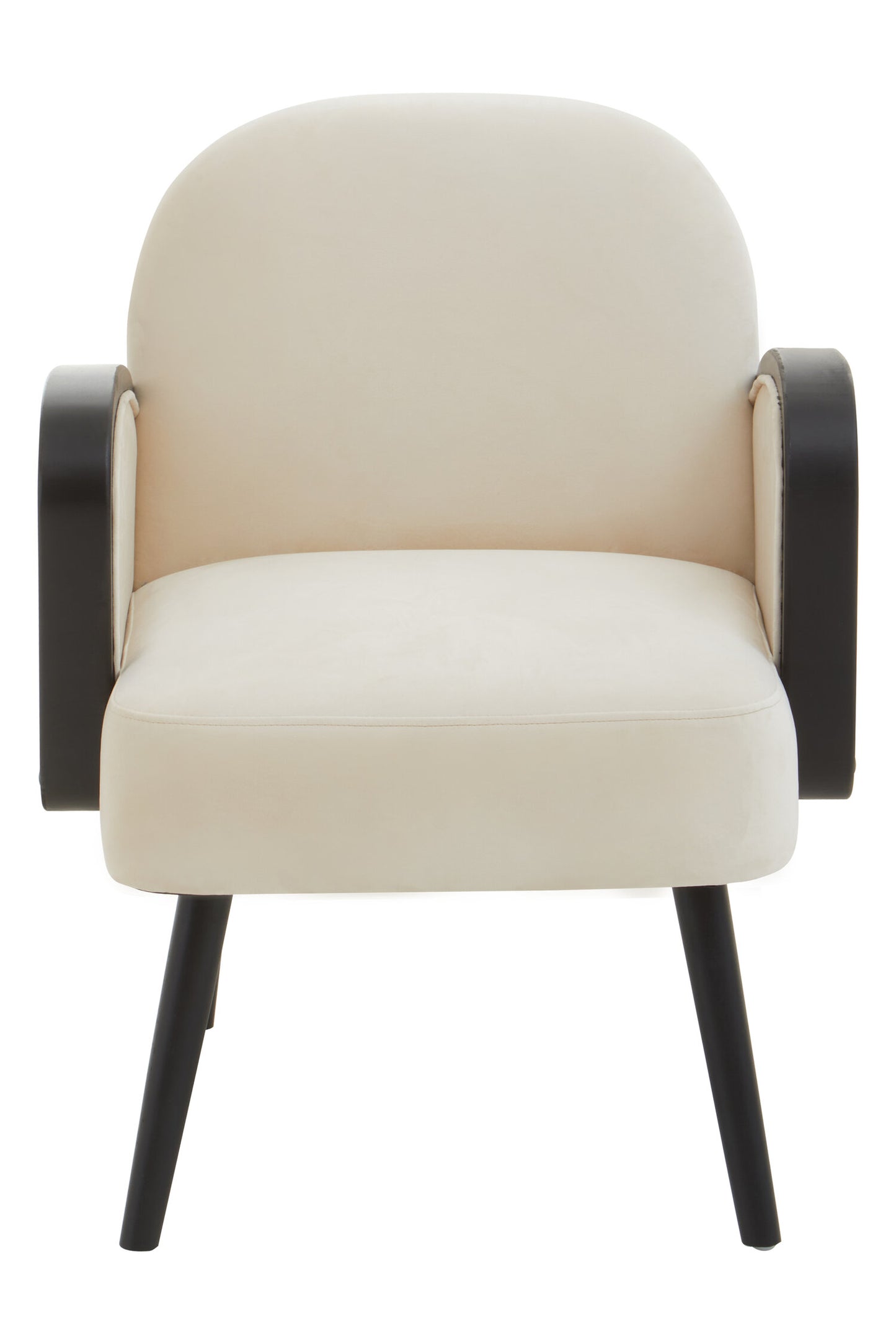 Ballo Cream Velvet and Rattan Armchair