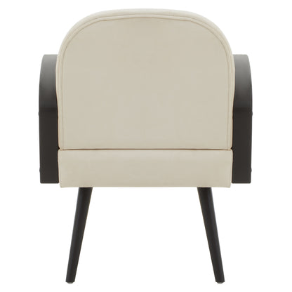 Ballo Cream Velvet and Rattan Armchair