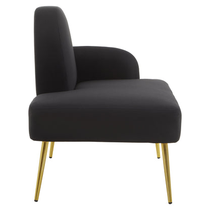 Cleopatra Black Right Hand Modern Chaise Longue