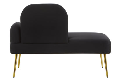 Cleopatra Black Right Hand Modern Chaise Longue | Bali & Blue