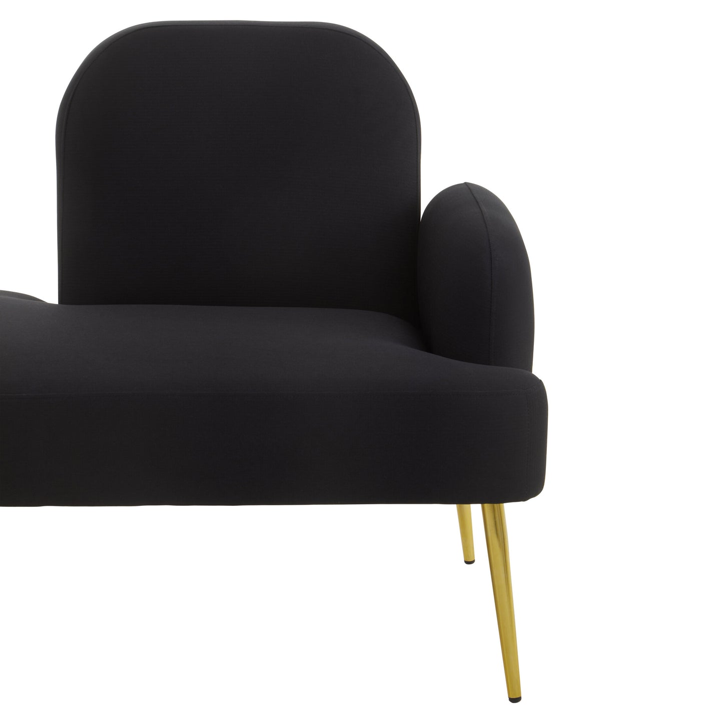 Cleopatra Black Right Hand Modern Chaise Longue