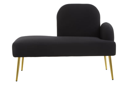 Cleopatra Black Right Hand Modern Chaise Longue | Bali & Blue