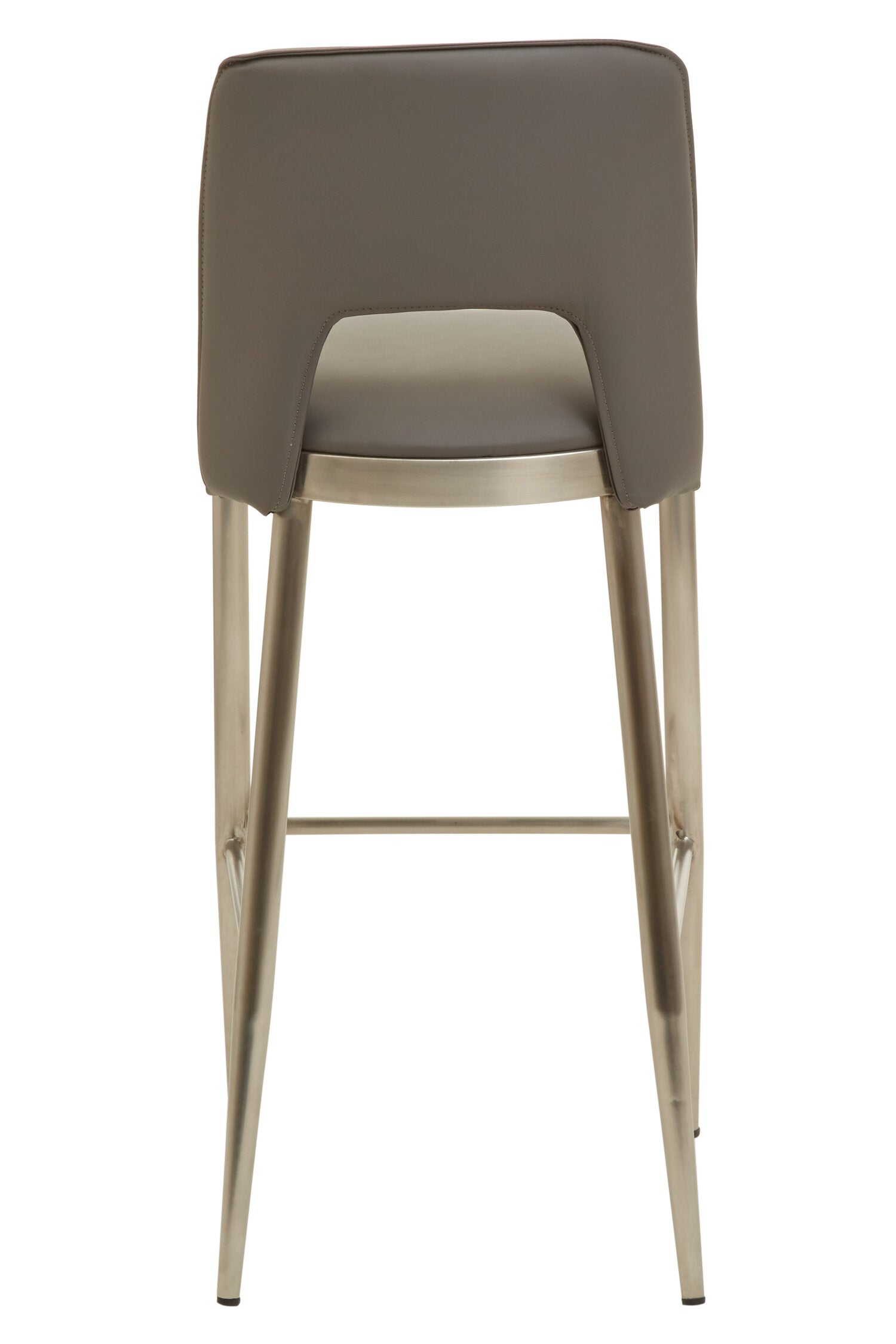 Anton Grey Leather Effect Modern Bar Chair | Bali & Blue