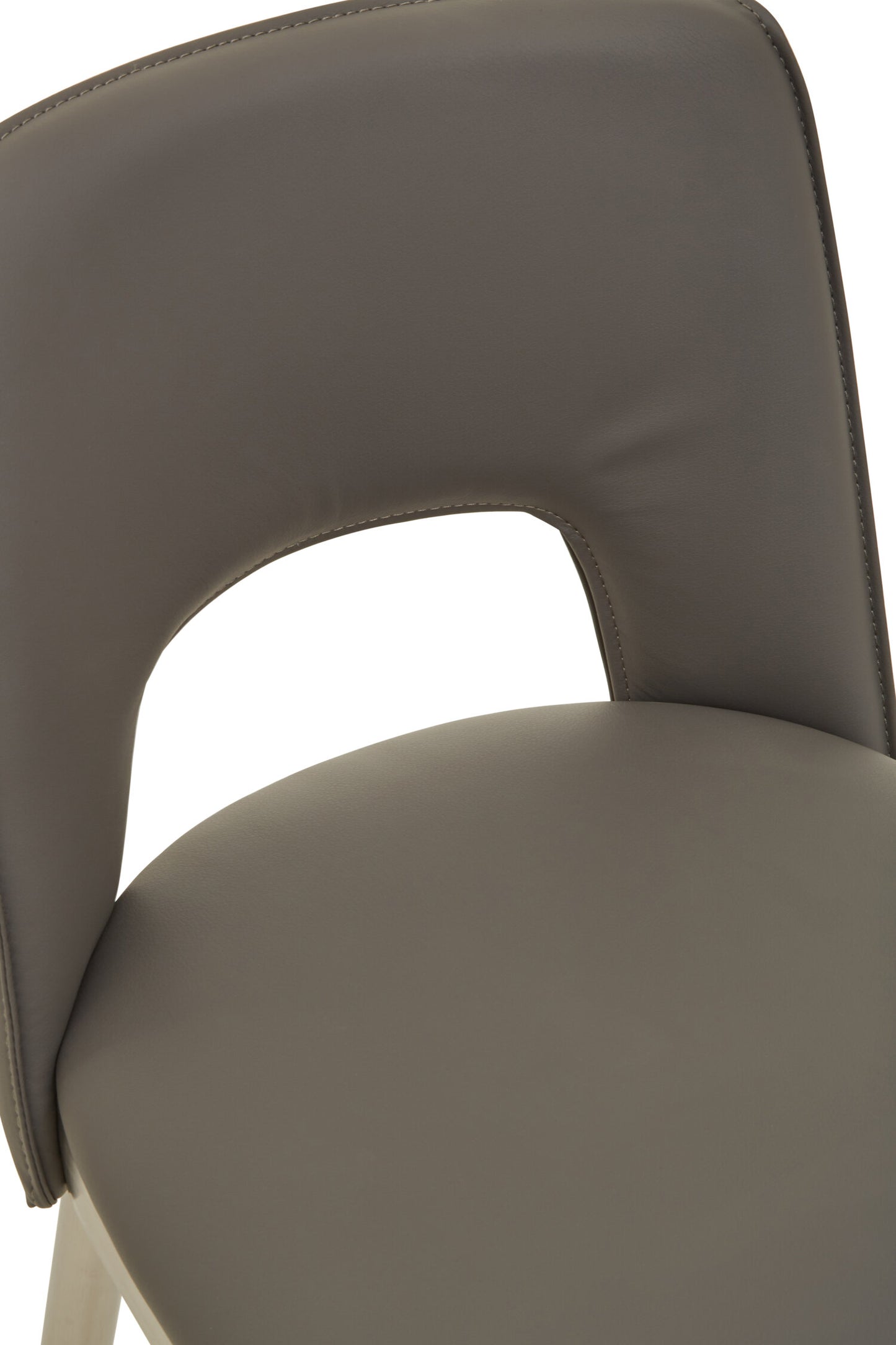 Anton Grey Leather Effect Modern Bar Chair