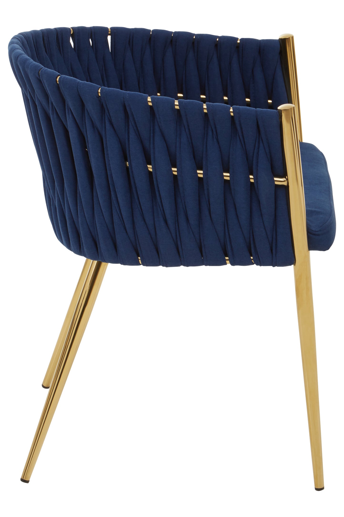 Phoebe Blue Dining Chair With Woven Back