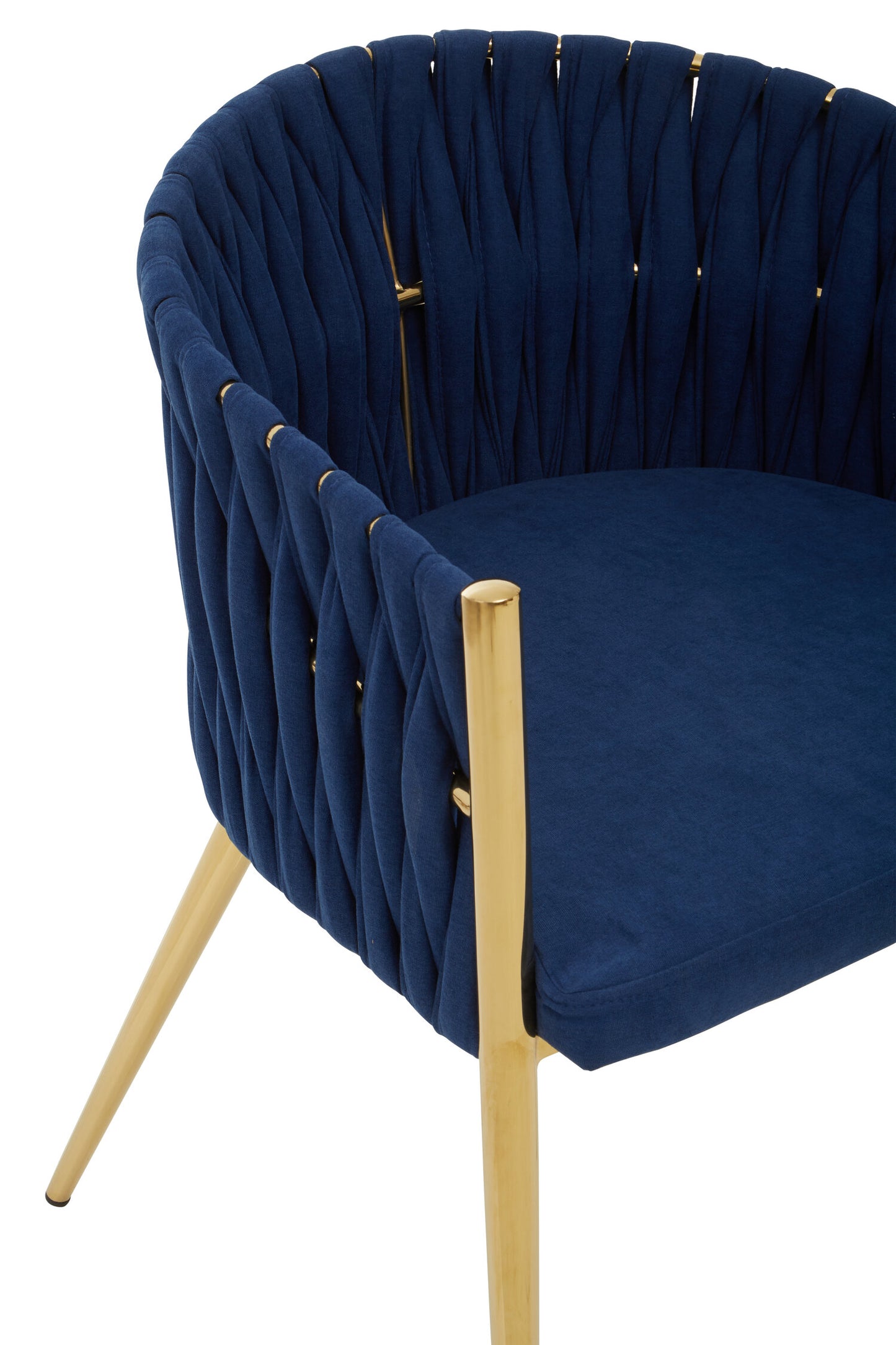Phoebe Blue Dining Chair With Woven Back