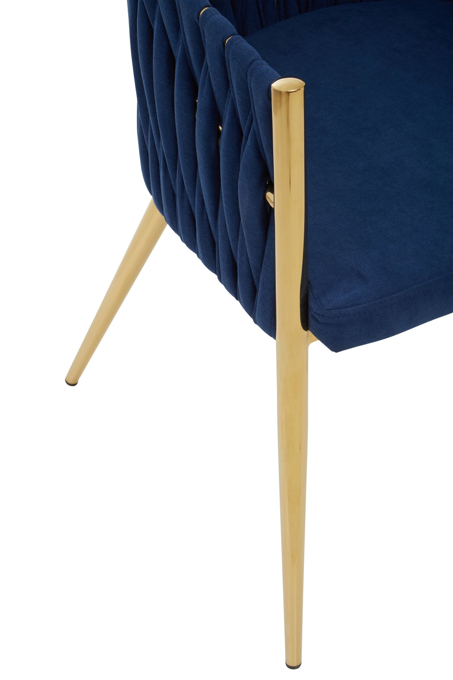 Phoebe Blue Dining Chair With Woven Back