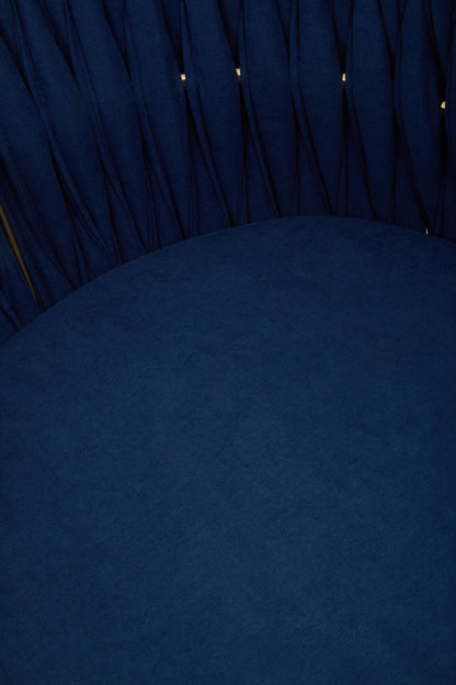 Phoebe Blue Dining Chair With Woven Back