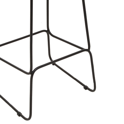 Jersey Acacia Wood and Black Frame Bar Stool