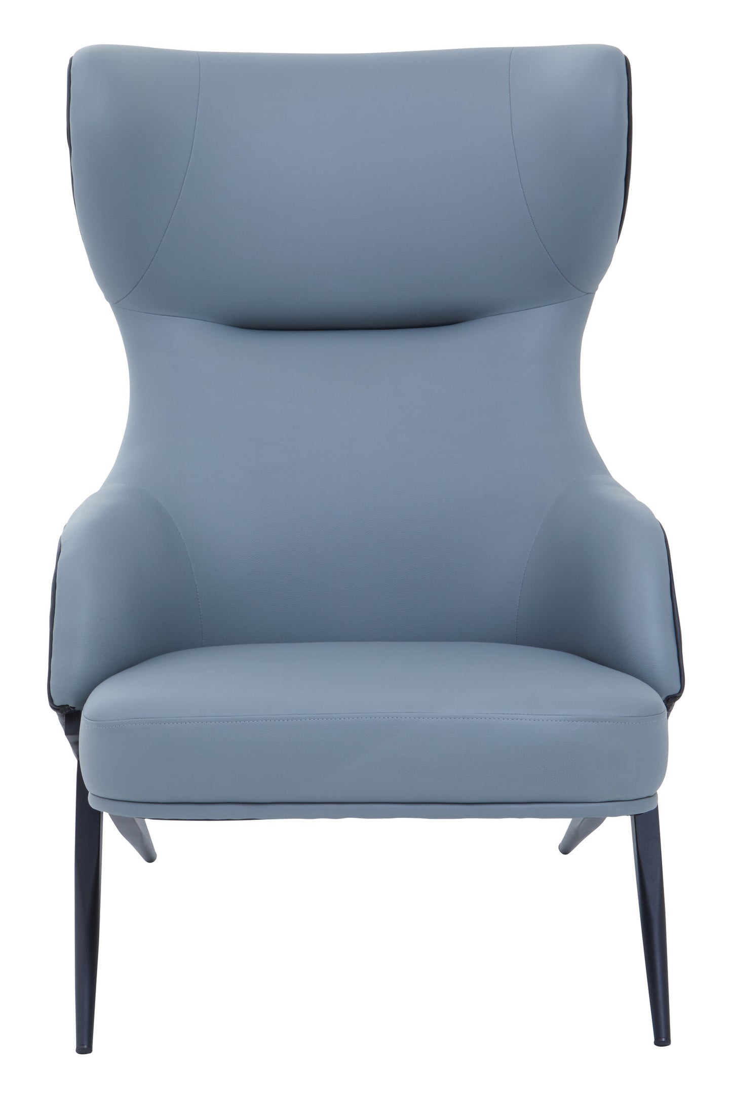 Kwan Grey Mid-Century Wingback Armchair