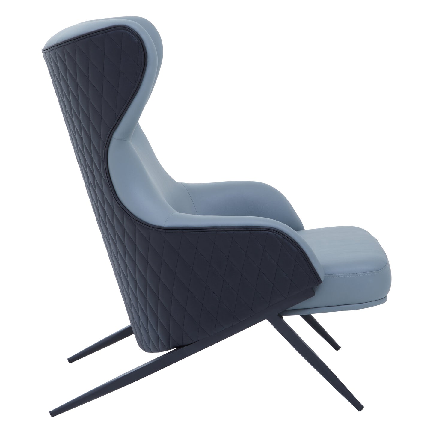 Kwan Grey Mid-Century Wingback Armchair