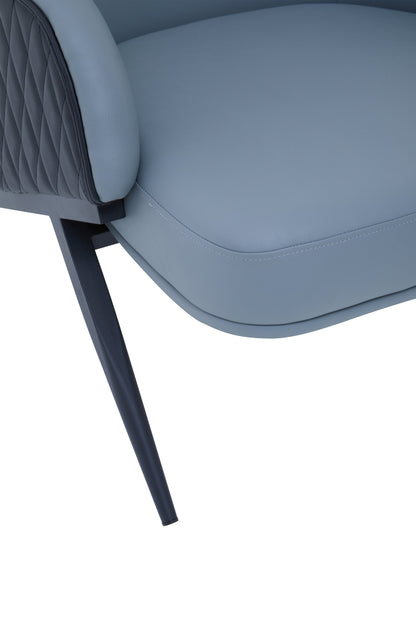 Kwan Grey Mid-Century Wingback Armchair