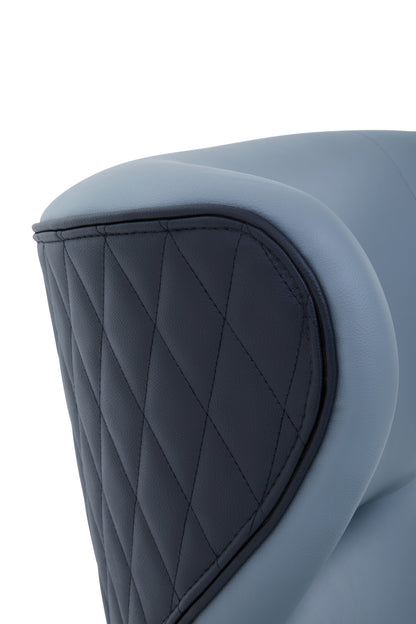 Kwan Grey Mid-Century Wingback Armchair