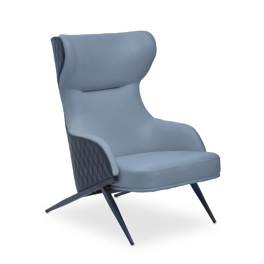 Kwan Grey Mid-Century Wingback Armchair | Bali & Blue