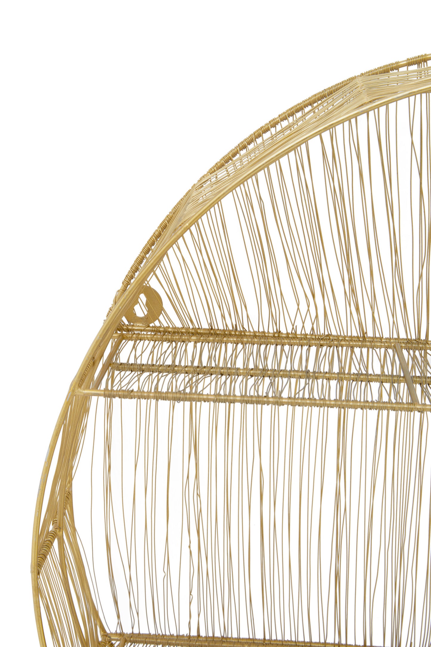 Artemis Gold Wire Round Wall Shelf