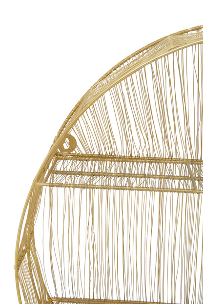 Artemis Gold Wire Round Wall Shelf