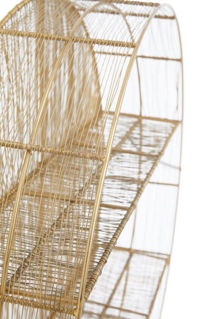 Artemis Gold Wire Round Wall Shelf